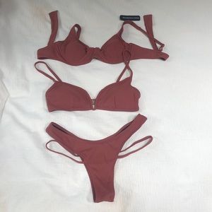 Somerfield swim bikini noosa capri top M Asilah bottom L bloom pink